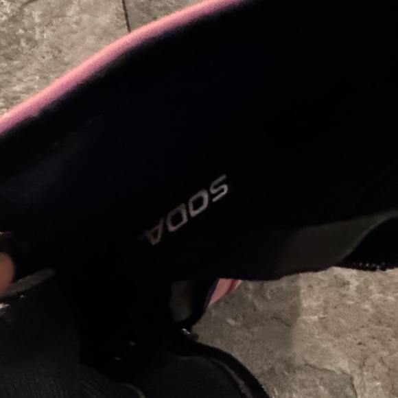 Soda Pink Combat Boots with Black Laces - Picture 9 of 11